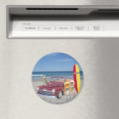 海/ビーチ/サーフィン/ウディー マグネット (インサイチュ (食洗機))