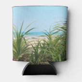 海，ビーチ，ヤシ，自然，夏，木，熱帯， 缶クーラー (正面)