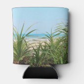 海，ビーチ，ヤシ，自然，夏，木，熱帯， 缶クーラー (裏面)