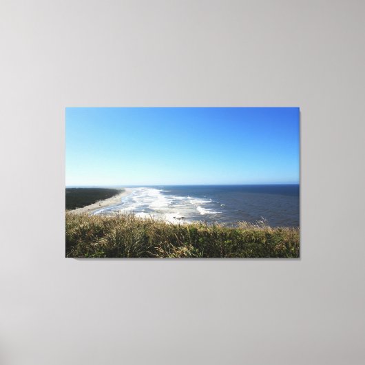 海、ビーチ、青空の風景の写真 キャンバスプリント (正面)