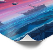 海、ファンタジー、惑星に対するUFO ポスター (コーナー)