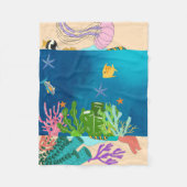 海 フリースブランケット (正面)