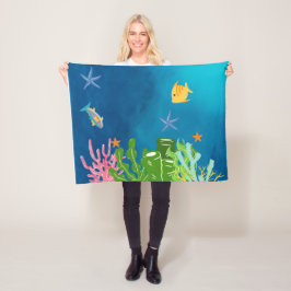 海 フリースブランケット