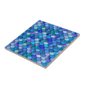 海・ブルー・パープル・マーメイドはかりで測 タイル (側面)