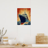 海・ライナーのクルーズのヴィンテージポスター ポスター (キッチン)