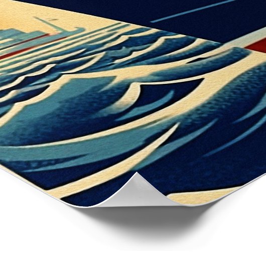 海・ライナーのクルーズのヴィンテージポスター ポスター (角)