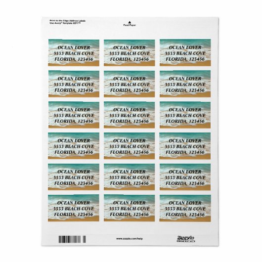 海 ラベル (フルシート)