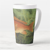 海、ヴィンテージ海洋生物の中の赤いスナッパーフィッシュ カフェラテマグ (右アングル)