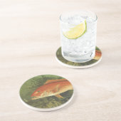 海、ヴィンテージ海洋生物の中の赤いスナッパーフィッシュ コースター (側面)