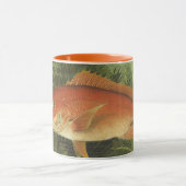 海、ヴィンテージ海洋生物の中の赤いスナッパーフィッシュ マグカップ (中央)