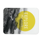 海 |世界を探索引用文 マグネット (横)