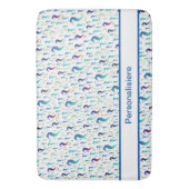 海,動物,魚,乗馬,色,カラフル バスマット (正面縦)