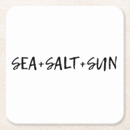 海+塩+日 スクエアペーパーコースター