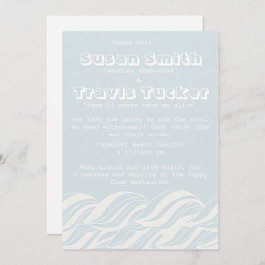 海 招待状 (正面/裏面)