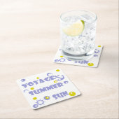 海、旅行、夏 スクエアペーパーコースター (インサイチュ)