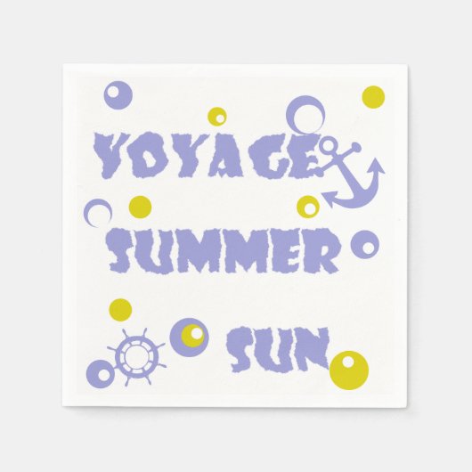 海、旅行、夏 スタンダードカクテルナプキン (正面)