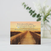 海・日没・聖句 ポストカード (スタンド正面)