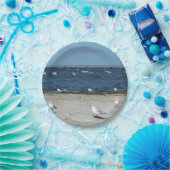 海，水，カモメ，鳥，旅行，青，空 ペーパープレート (パーティー)