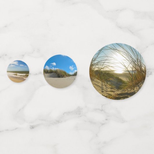 海，波と砂丘 –  コンフェッティ (正面)