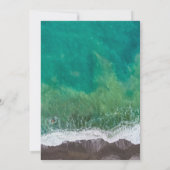 海 波 砂浜 海岸 航海 ウェディング 招待状 (裏面)