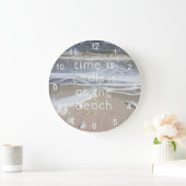 海、海岸、ビーチ生活 ラージ壁時計 (ホーム)
