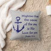 海、海軍いかりまたは灰色より強大な賛美歌93 クッション (ブランケット)