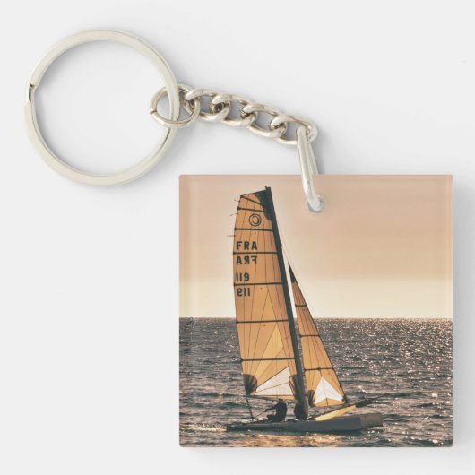 海、海、自然 キーホルダー (正面)