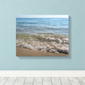 海&砂ビーチ波 キャンバスプリント (インサイチュ (ウッドフロア))