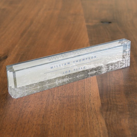 海&砂ビーチ波 デスクネームプレート (側面)