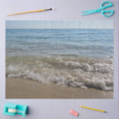 海&砂ビーチ波 薄葉紙 (クラフト)