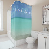 「海、砂、空、静かに…呼吸しなさい。 シャワーカーテン (インサイチュ)