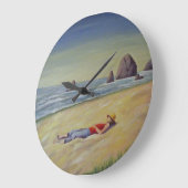 海、空にあなた自身を与えて下さい ラージ壁時計 (傾斜)