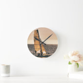 海、自然、海 ラウンド壁時計 (ホーム)