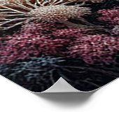 海、銀河系付き超現実的な風景 ポスター (角)