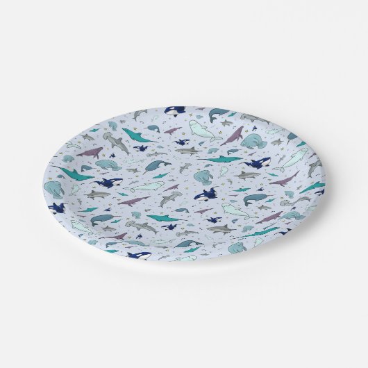 海（青） ペーパープレート (アングル)