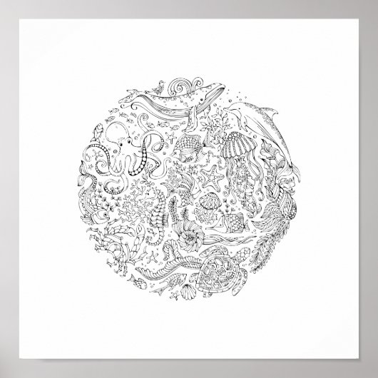 海 |飾りポスター ポスター (正面)