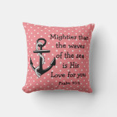 海、黒いいかりより強大な賛美歌93はまたは上がりました クッション (正面)