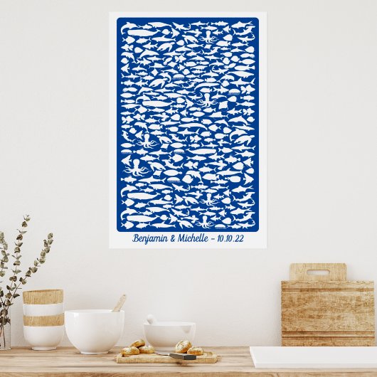 海- 250 Signature Guest Book Alternative ポスター (キッチン)