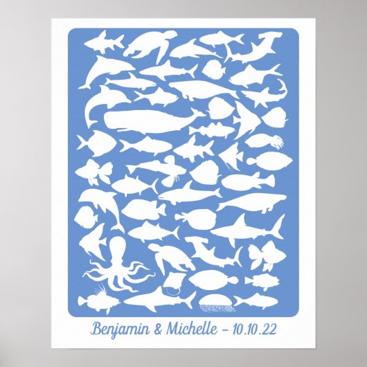 海- 50シグネチャーゲストブックの代替 ポスター (正面)