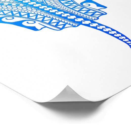 海_blue_sting_ray ポスター (角)