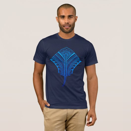 海_blue_sting_ray tシャツ (正面フル)