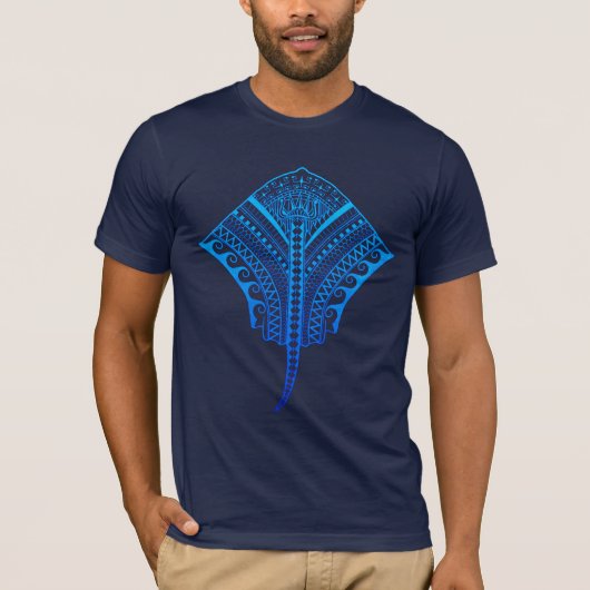 海_blue_sting_ray tシャツ (正面)