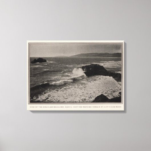 海、Cliff House Rocksのヘッドランズ キャンバスプリント (正面)