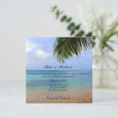 海 | Palm | 結婚式招待状半光沢 招待状 (スタンド正面)