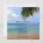 海 | Palm | 結婚式招待状半光沢 招待状 (正面)