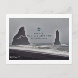 海、VikのIcelan'dの黒い柱の郵便はがき ポストカード