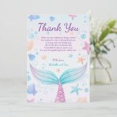 海Bの下で人魚の赤ちゃんシャワーヒトデ サンキューカード (スタンド正面)