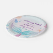 海Bの下で人魚の赤ちゃんシャワーヒトデ ペーパープレート (アングル)