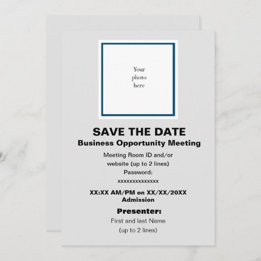 海Bl. and Lt. Gray仮想バス。開く一致 セーブザデート (正面/裏面)