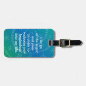 海Calm & New Beginnings -ティール（緑がかった色）Mermaid Colors ラゲッジタグ (正面横)